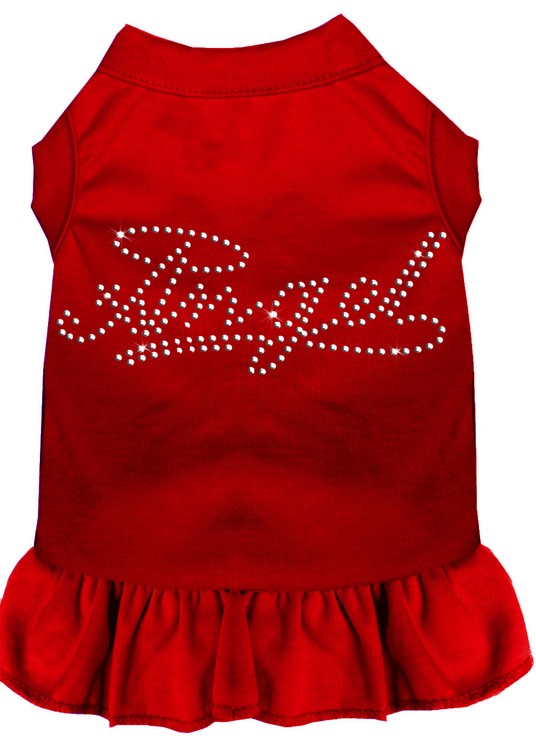 Rhinestone Angel Dress Red XS